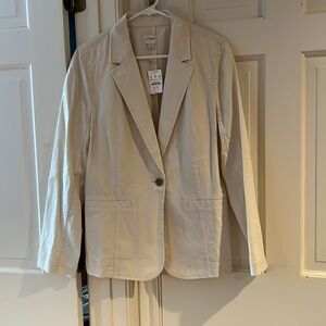 J. Crew white/cream linen blazer
